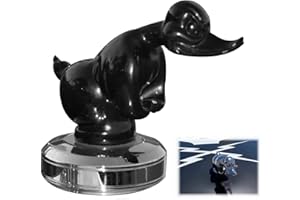 ANGAEKKOT Angry Rubber Duck Kühlerfigur - 3D Lustige Auto Motorhaube Ornament, Wütende Gummiente für Autodekorationen, Bar, Pub, Club, Wanddekoration (Schwarz)