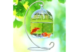 PINICECORE Vase en Verre Creative Aquarium Fishbowl Hanging Vase Aquarium Décoration No Étagère