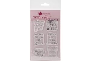 Woodware Jane Gill Clear Magic Stamp-Wedding Words, A6, JGS393