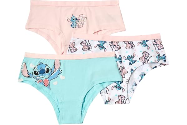 Disney Lilo & Stitch flickor hipsters 3-pack trosor, flerpack trosa för flickor, åldrarna 5 till 13 år
