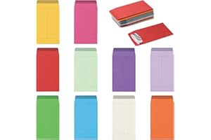 YAFE 100 Pcs 4.29 x 2.25 Inch Self-Adhesive Small Envelopes - Multicolour Kraft Paper Money Cash Gift Wallets for Cash Gifts, Seeds, Wages, Beads