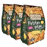 Michel et Augustin Petites Pitas Fines/Craquantes Huile d'Olive Pointe Sel 90 g - Lot de 3