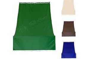 TATA HOME Tenda da Sole con Anelli per Esterno Tenda Parasole a Caduta Per Balcone Tessuto Resistente Tinta Unita Lavabile 280x300 cm Verde