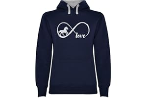 Green Turtle T-Shirts Love Chevaux à l'infinie Sweatshirt Capuche Femme