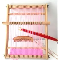 Métier à Tisser En Bois Pour Enfants - Jouet Éducatif DIY Avec Laine, 39.5x29x3.5 Cm