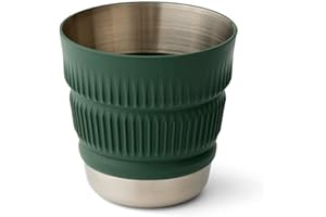 Sea to Summit Detour Tasse de camp pliable en acier inoxydable, 473 ml, couronne de laurier vert