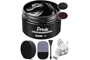 DRTULZ Leather Recoloring Balm, Leather Repair Kit for Furniture Vinyl Sofa, Purse, Shoes, Car Seats, Steering, Leather Couch Paint Leather Color Restorer on Faded & Scratch Quick Dry Leather Filler (75ML)