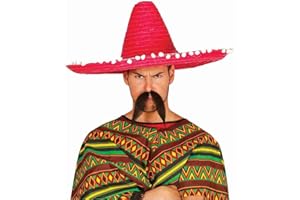 FIESTAS GUIRCA | Sombrero Mexicano de Paja (45 cm) - Accesorio de Fiesta para Celebraciones de Verano y Graduaciones - Ideal para Eventos Temáticos de México y Fiestas de Disfraces - Adulto Unisex