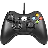 OCDAY Xbox 360 Controllers, Game Controller USB Gamepad Wired Joypad for Xbox 360 and Windows PC 7/8/10 - Ergonomic Design - 
