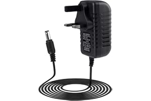 GRIPITI 12V 2A Power Supply UK, AC 100-240v to DC 12V Adapter Power Supply UK Plug 5.5mm X 2.5/2.1mm Jack Universal Driver Transformer Wall Charger for CCCTV Cameras Routers Led Strips Keyboards Appliances