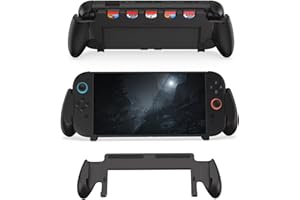 AriKroii Grip for Nintendo Switch 2,An Ergonomic Grip Hard Shell Handheld Case con slot a 5 giochi,Grip Case per Console Nintendo Switch 2,Accessori per Switch 2