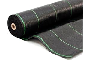 Prime Garden® Anti-Unkrautgewebe Unkrautfolie Gartenfolie Gewebe gegen Unkraut Wasserdurchlässig Reißfestes mit hoher UV-Stabilisierung (70 g/m², 0,6 x 10m = 6m²)