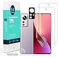 Ibywind [Pack of 2] Screen Protector for Xiaomi 12 Pro 5G 6.73",[Camera Lens Protector(Metal Material)][Back Carbon Fiber Film Protective][In-Display Fingerprint Support][Bubble Free][Anti-Scratch]