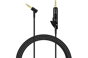 Toxaoii Replacement QC15 Audio Cable QuietComfort 15 Extension Cord Compatible with Bose QuietComfort 15 QC15 Headphones (Black)