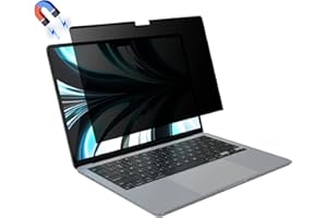 HaruYo Magnetischer Blickschutzfilter für MacBook Air 13,6 Zoll (M2 M3 Chip 2022/2024 A2681/A3113), Abnehmbar Anti Spy Glare Blaulicht Privacy Screen Blickschutzfolie für MacBook Air 13,6 "