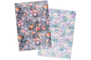 Ideen mit Herz - 2 fogli di carta di riso, carta pregiata per découpage, DIN A4, 2 diversi motivi, vintage, per Natale 15 fiori