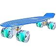 STRAUSS Cruiser PW Skateboard | Penny Skateboard | Casterboard | Hoverboard | Anti-Skid Board with ABEC-7 High Precision Bearings | Ideal for All Above 8 Years | 22 X 6 Inch,(Blue)