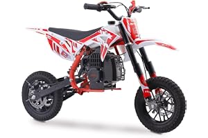MotoTec Villain 52cc 2-Stroke Kids Gas Dirt Bike Red