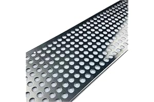 Perforerade metallplåtar, 304 rostfritt stål perforerad plåt Silver Flera storlekar 1-10 mm Hål 0,8 mm tjocklek(3mm Mesh,10x1