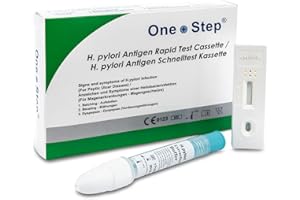 One Step H. Pylori Home Test Kit – Helicobacter Pylori Test Kit Faecal Detection – Ulcer and Bowel Health Test Kit – 10-Minute Results – Non-Invasive Stomach Ulcer Test for Early Detection