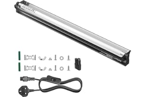 HeatingLux T8 UVB Light Reptile Kit 20W, 10.0 UVB UVA Lighting Combo Kit 24IN, Reptile Light Fixture with Fluorescent Tube for Vivariums, Desert Reptiles, Bearded Dragons, Lizards, Snakes