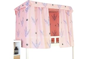 LA HUATE LA HAUTE Polyester Bed Canopy Single Sleeper Bunk Bed Curtain Student Dormitory Blackout Cloth Mosquito Nets Bedding Tent