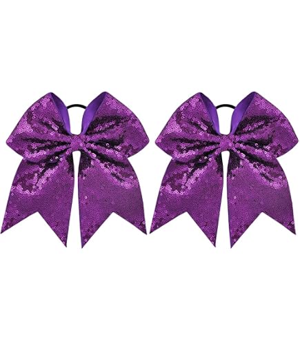 Grand Nœud Pour Cheveux Rose Et Blanc - Accessoire Cheerleading Ou Danse