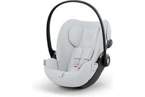 CYBEX Gold Babyschale Cloud G i-Size Comfort, Inkl. Neugeboreneneinlage, Ab Geburt bis ca. 24 Monate, Für Kinder ab 40 cm bis 87 cm, Max. 13 kg, Fog Grey