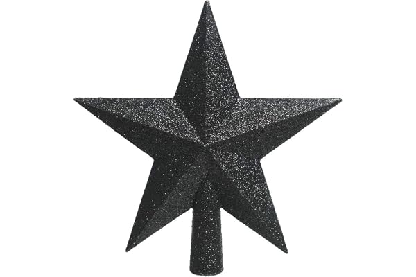 KAE Julgransspets stjärna plast glitter 19 cm julspets gran