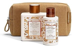 L'Erbolario BACCHE FIORI LEGNI Beauty Pochette Legno di Cedro Edizione Limitata Bagnoschiuma 250 ml e Lozione Deodorante 100 ml