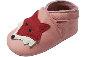YIHAKIDS Bébé Filles Garçons Chaussures Cuir Souple Enfant Chaussons Cuir Doux Chaussures Premiers Pas