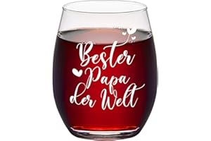 Joymaking Weinglas mit Gravur für Papa, lustig Geschenk Vatertaggeschenk für Papa zum Vatertag Geburtstag, Geburtstagsgeschenk Weinglas Bester Papa der Welt, 450ml