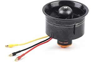 DILWE Moteur d'avion RC, 64 conduits 4500KV moteur Brushless + Puissance d'hélice Accessoires pour RC modèles de 1200g maximum