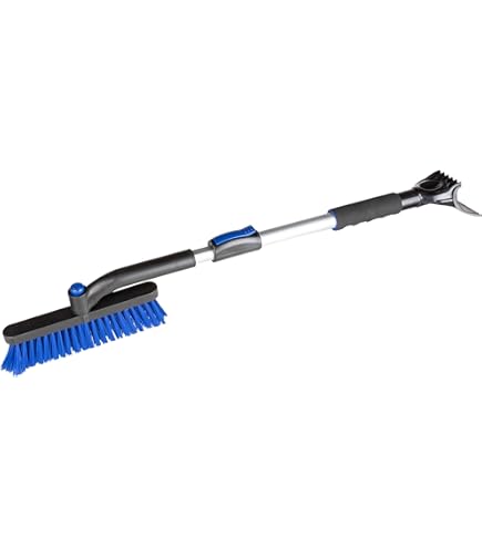 ToM PaR Auto Borstel En IJskrabber 2 In 1 Sneeuwborstel Krabber Voor Sneeuw Ijs Autowijs Sneeuwveger Sneeuwbezem Ergonomisch Zacht Handvat Lengte 70 Cm Grijs 2895919738