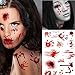 LHWY Fashion Body Art Removable Wound Scab Blood Halloween Scar Tattoos Temporary Tattoos Sticker Decor