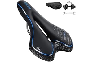 Sillín de Bici de Gel, JOLY FANG Sillín de Bicicleta Montaña Cómodo, Asiento de Bicicleta Hueco y ergonómico, para Bicicletas de MTB/Carreras