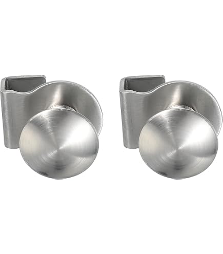 4 Maniglie Per Porte In Vetro Senza Foratura | Clip Adesive Per Vetri 4-6 Mm In Argento