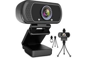 ToLuLu Webcam HD 1080p Webkamera, USB PC Computer Webcam mit Mikrofon, Laptop Desktop Full HD Kamera Video 110-Grad-Breitbild, Pro Streaming Webcam zum Aufzeichnen, Anrufen, Konferenzen, Spielen