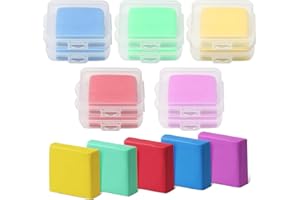 NICEIN®Gomme Pétrissable - 10 Pièces en 5 Couleurs Différentes,Gomme mie de Pain,Crayon Gomme Douce et Durable,Gommes Avec Boîte,Convient aux Artistes Peignant, Aux Enfants Bricolant (Mélanger A)