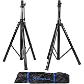 زوج Rockville RVES1 Ayarlanabilir Tripod DJ PA Hoparl&ouml;r Standları + Taşıma &Ccedil;antası/Evrensel