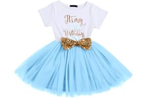 IMEKIS Bambina Ragazza 1 ° / 2 ° Compleanno Vestito Minnie A Pois Costume Principessa Paillettes Bowknot Tulle Tutu Servizio Fotografico Puntelli