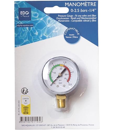 1 DE MANOMÈTRE de piscine, filtre de pression d'eau utilitaire, filtre de EUR 9,85 - FR