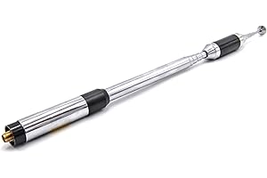 vhbw Antena Universal para diversas radios por ej. Compatible con Yaesu etc. - Extensible, 21 cm - 93 cm, Clavija (m) SMA, Negro