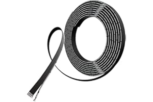 BNTECHGO 24 Gauge Silicone Ribbon Cable Flexible 6P Black 5 ft Flat Cable 24 AWG Strand Wire