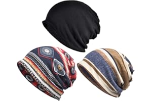 Kojoon Chemo Hat 3 Pack Bonnet Bonnet Écharpe Turbans Bonnet Gatsby Cancer Head Wraps