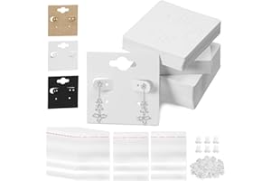 SWPEET Sweet Lot de 400 cartes à suspendre 100 cartes carrées épaisses en papier blanc vierge 5,1 x 5,1 cm 6 trous prédécoupés 200 fermoirs en silicone 100