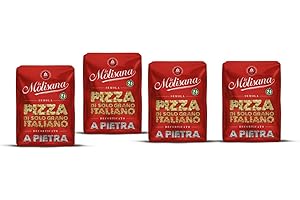 La Molisana, Kit Semola di Grano Duro per Pizza, Kit Composto da 4 Confezioni di Semola di Grano Duro Italiano per Pizza da 1 Kg, Ideale per la Preparazione di Pizza Croccante
