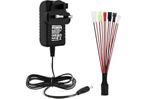 Haisito Battery Charger, 2-10 Cell NIMH/NICD Battery Smart Charger, Six Universal Adapters: Tamiya, Mini Tamiya, SM 2P, JST, FUTABA, XH;suitable for RC vehicles, drones, air pistol models, etc.