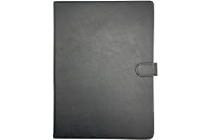 GROOVE BY AEROSPACED Groov-e Universal Folio Case 9-10” Tablets - Compatible with iPad, Fire, Lenovo, Samsung - Black Faux Leather Case with Integrated Stand for 9-10 Inch Tablets