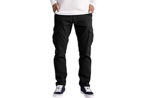 NANAMEEI Pantalon Cargo Homme Taille Elastique Pantalons de Travail Décontracté Cargo Homme Casual Pants